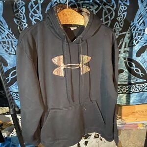 Under Armour Men's Blue Hoodie with Camouflage Logo